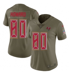 Women's Nike Tampa Bay Buccaneers #80 O. J. Howard Limited Olive 2017 Salute to Service NFL Jersey