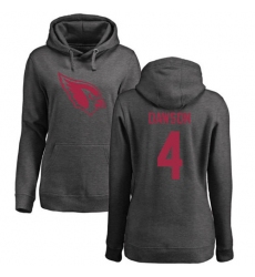 NFL Women's Nike Arizona Cardinals #4 Phil Dawson Ash One Color Pullover Hoodie