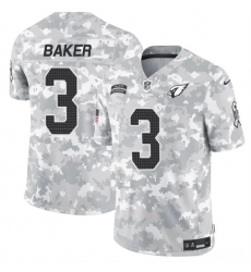 Men's Arizona Cardinals #3 Budda Baker 2024 F.U.S.E. Arctic Camo Salute to Service Limited Football Stitched Jersey