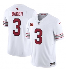 Men's Arizona Cardinals #3 Budda Baker White 2024 F.U.S.E. With 4-Star C Vapor Untouchable Limited Football Stitched Jersey