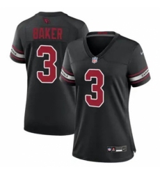 Women Arizona Cardinals #3 Budda Baker Black 2024 F U S E Vapor Untouchable Limited Stitched