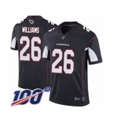 Men's Arizona Cardinals #26 Brandon Williams Black Alternate Vapor Untouchable Limited Player 100th Season Football Jersey