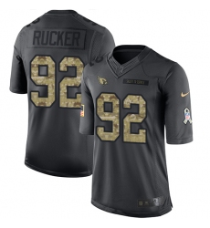 Men's Nike Arizona Cardinals #92 Frostee Rucker Limited Black 2016 Salute to Service NFL Jersey