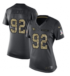 Women's Nike Arizona Cardinals #92 Frostee Rucker Limited Black 2016 Salute to Service NFL Jersey