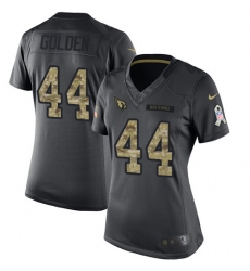 Women's Nike Arizona Cardinals #44 Markus Golden Limited Black 2016 Salute to Service NFL Jersey