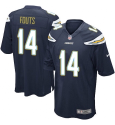 Men's Nike Los Angeles Chargers #14 Dan Fouts Game Navy Blue Team Color NFL Jersey