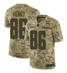 Men's Nike Los Angeles Chargers #86 Hunter Henry Limited Camo 2018 Salute to Service NFL Jersey