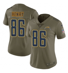 Women's Nike Los Angeles Chargers #86 Hunter Henry Limited Olive 2017 Salute to Service NFL Jersey