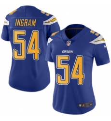 Women's Nike Los Angeles Chargers #54 Melvin Ingram Limited Electric Blue Rush Vapor Untouchable NFL Jersey