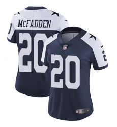 Women's Nike Dallas Cowboys #20 Darren McFadden Navy Blue Throwback Alternate Vapor Untouchable Limited Player NFL Jersey