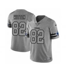 Men's Dallas Cowboys #82 Jason Witten Gray Team Logo Gridiron Limited Player Football Jersey