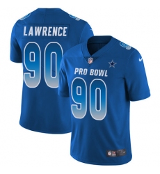Women's Nike Dallas Cowboys #90 DeMarcus Lawrence Limited Royal Blue 2018 Pro Bowl NFL Jersey