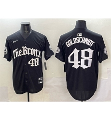 Men's New York Yankees #48 Paul Goldschmidt Black 'Gothic Legacy Edition' Vapor Premier Limited Stitched Baseball Jersey
