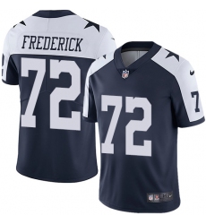 Men's Nike Dallas Cowboys #72 Travis Frederick Navy Blue Throwback Alternate Vapor Untouchable Limited Player NFL Jersey