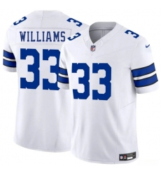 Men's Dallas Cowboys #33 Javonte Williams White 2025 F.U.S.E. Vapor Untouchable Limited Football Stitched Jersey