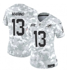 Women's Miami Dolphins #13 Dan Marino 2024 F.U.S.E Arctic Camo Salute To Service Limited Stitched Football Jersey(Run Small)