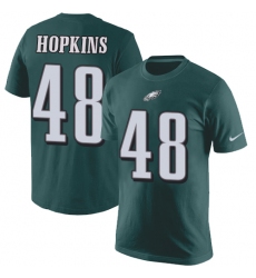 Nike Philadelphia Eagles #48 Wes Hopkins Green Rush Pride Name & Number T-Shirt