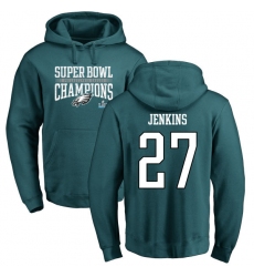 Nike Philadelphia Eagles #27 Malcolm Jenkins Green Super Bowl LII Champions Pullover Hoodie