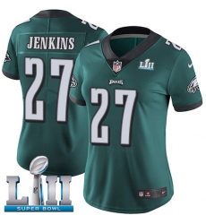Women's Nike Philadelphia Eagles #27 Malcolm Jenkins Midnight Green Team Color Vapor Untouchable Limited Player Super Bowl LII NFL Jersey