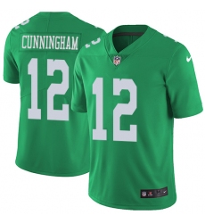 Men's Nike Philadelphia Eagles #12 Randall Cunningham Limited Green Rush Vapor Untouchable NFL Jersey
