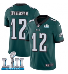 Men's Nike Philadelphia Eagles #12 Randall Cunningham Midnight Green Team Color Vapor Untouchable Limited Player Super Bowl LII NFL Jersey