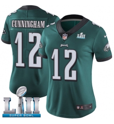 Women's Nike Philadelphia Eagles #12 Randall Cunningham Midnight Green Team Color Vapor Untouchable Limited Player Super Bowl LII NFL Jersey