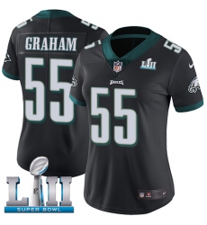 Women's Nike Philadelphia Eagles #55 Brandon Graham Black Alternate Vapor Untouchable Limited Player Super Bowl LII NFL Jersey