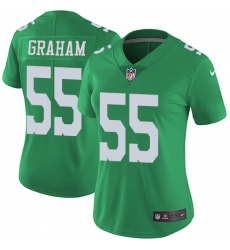 Women's Nike Philadelphia Eagles #55 Brandon Graham Limited Green Rush Vapor Untouchable NFL Jersey