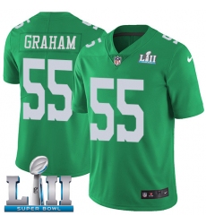 Youth Nike Philadelphia Eagles #55 Brandon Graham Limited Green Rush Vapor Untouchable Super Bowl LII NFL Jersey