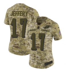 Women's Nike Philadelphia Eagles #17 Alshon Jeffery Limited Camo 2018 Salute to Service NFL Jersey