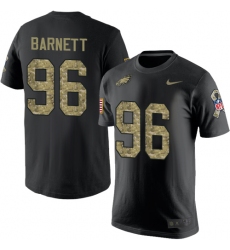 Nike Philadelphia Eagles #96 Derek Barnett Black Camo Salute to Service T-Shirt