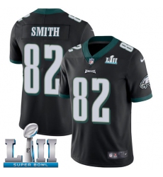 Youth Nike Philadelphia Eagles #82 Torrey Smith Black Alternate Vapor Untouchable Limited Player Super Bowl LII NFL Jersey