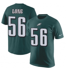 Nike Philadelphia Eagles #56 Chris Long Green Rush Pride Name & Number T-Shirt