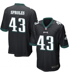 Men's Nike Philadelphia Eagles #43 Darren Sproles Game Black Alternate NFL Jersey