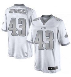 Men's Nike Philadelphia Eagles #43 Darren Sproles Limited White Platinum NFL Jersey