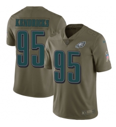 Men's Nike Philadelphia Eagles #95 Mychal Kendricks Limited Olive 2017 Salute to Service NFL Jersey