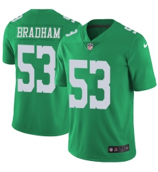 Youth Nike Philadelphia Eagles #53 Nigel Bradham Limited Green Rush Vapor Untouchable NFL Jersey