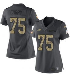 Women's Nike Philadelphia Eagles #75 Vinny Curry Limited Black 2016 Salute to Service NFL Jersey