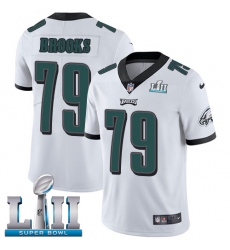 Men's Nike Philadelphia Eagles #79 Brandon Brooks White Vapor Untouchable Limited Player Super Bowl LII NFL Jersey