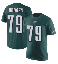 Nike Philadelphia Eagles #79 Brandon Brooks Green Rush Pride Name & Number T-Shirt