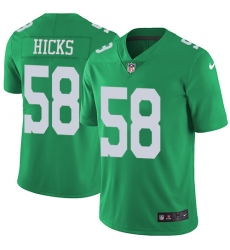 Youth Nike Philadelphia Eagles #58 Jordan Hicks Limited Green Rush Vapor Untouchable NFL Jersey