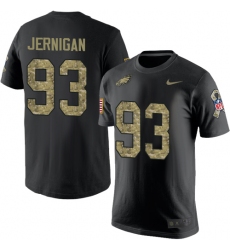 Nike Philadelphia Eagles #93 Timmy Jernigan Black Camo Salute to Service T-Shirt