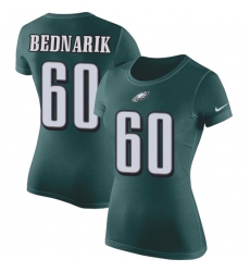 Women's Nike Philadelphia Eagles #60 Chuck Bednarik Green Rush Pride Name & Number T-Shirt