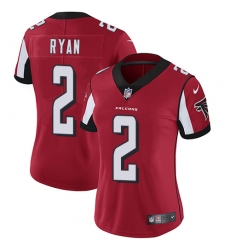 Women's Nike Atlanta Falcons #2 Matt Ryan Red Team Color Vapor Untouchable Limited Player NFL Jersey