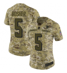 Women's Nike Atlanta Falcons #5 Matt Bosher Limited Camo 2018 Salute to Service NFL Jersey