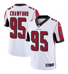 Men's Nike Atlanta Falcons #95 Jack Crawford White Vapor Untouchable Limited Player NFL Jersey
