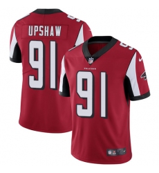 Youth Nike Atlanta Falcons #91 Courtney Upshaw Red Team Color Vapor Untouchable Limited Player NFL Jersey