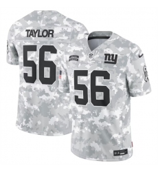 Men's New York Giants #56 Lawrence Taylor 2024 Arctic Camo Salute To Service Limited Stitched Football Jersey