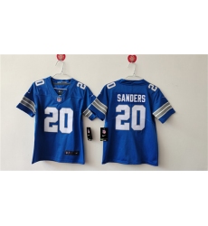 Women's Detroit Lions #20 Barry Sanders Blue Vapor Football Stitched Jersey(Run Smaller)