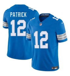 Men's Detroit Lions #12 Tim Patrick Blue 2025 F.U.S.E. Vapor Limited Football Stitched Jersey